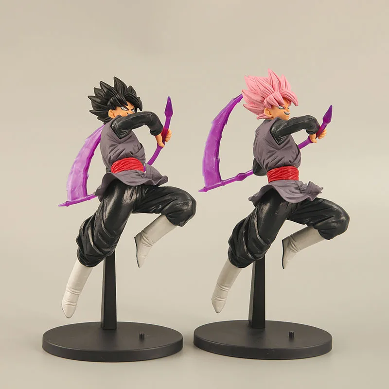 Dragon Ball Anime Black Dark Goku Action Figure Pink Zamasu Model Sickle Super Saiyan Statue Decoration Gifts Children Toys