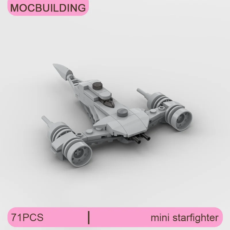 

Мини-модель звездолета N-1, конструктор MOC, креативная коллекция для сборки, космические кирпичики, игрушки для демонстрации, рождественские подарки, 71 деталь