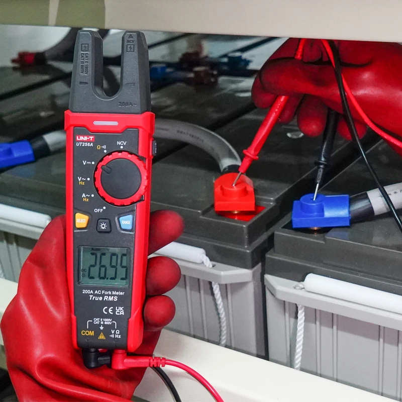 UNI-T UT256 Series 200A True RMS Fork Meters UT256A; AC/DC 1000V Voltage Measurement/NCV/Resistance/On-Off Testing