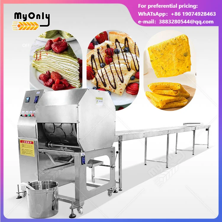 MY Electric Motor Injera & Spring Roll Wrapper Making Machine High Productivity 3200pcs/h