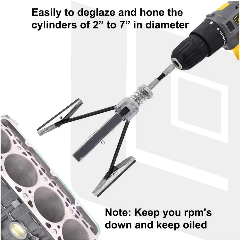 Afilador del cilindro del motor con acciones de 4".