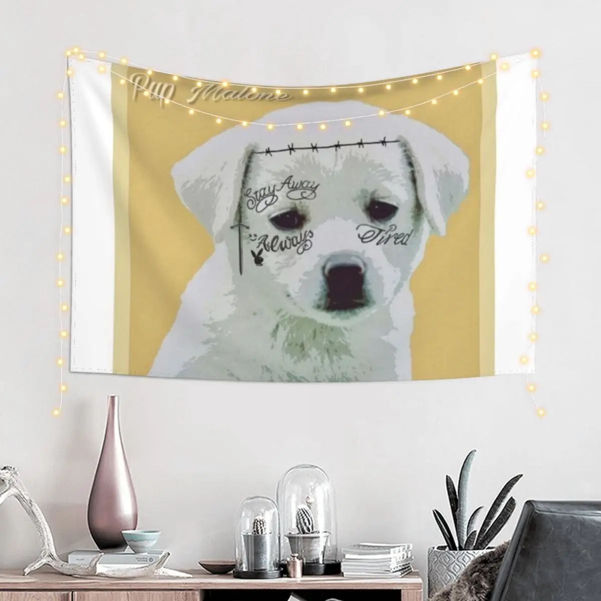 Pup Malone Tapestry Things To Decorate The Room Room Decor Korean Style Home Decorations Home Decorations Aesthetic Tapestry