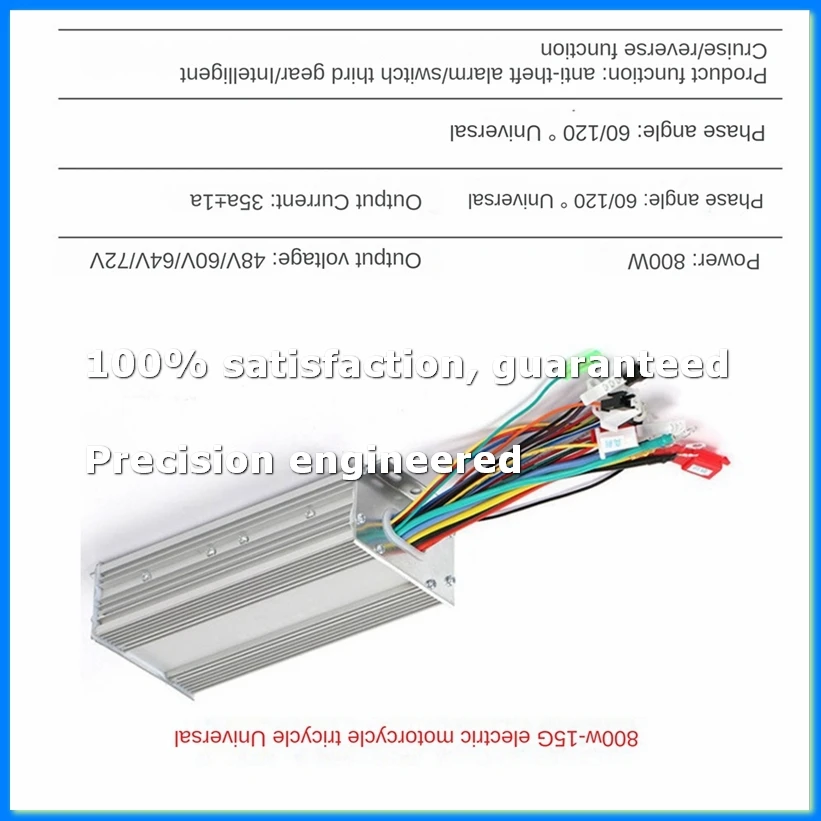 

48V 60V 64V 800W Hub Motor Controller 15Mos MAX 35A for Electric Bike E-Scooter Motorcycle Bldc Motor Controller-A07G