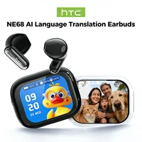 Auriculares inalámbricos con pantalla HD, cascos de música Bluetooth, HTC NE68, 150 idiomas, 30 horas de duración de la batería, Audio claro, uso cómodo