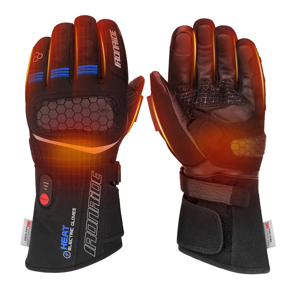 Winter Motorcycle Heating Gloves Wear-resistant And Waterproof Touch Screen Motorcycle Gloves Adjustable Heating Gloves