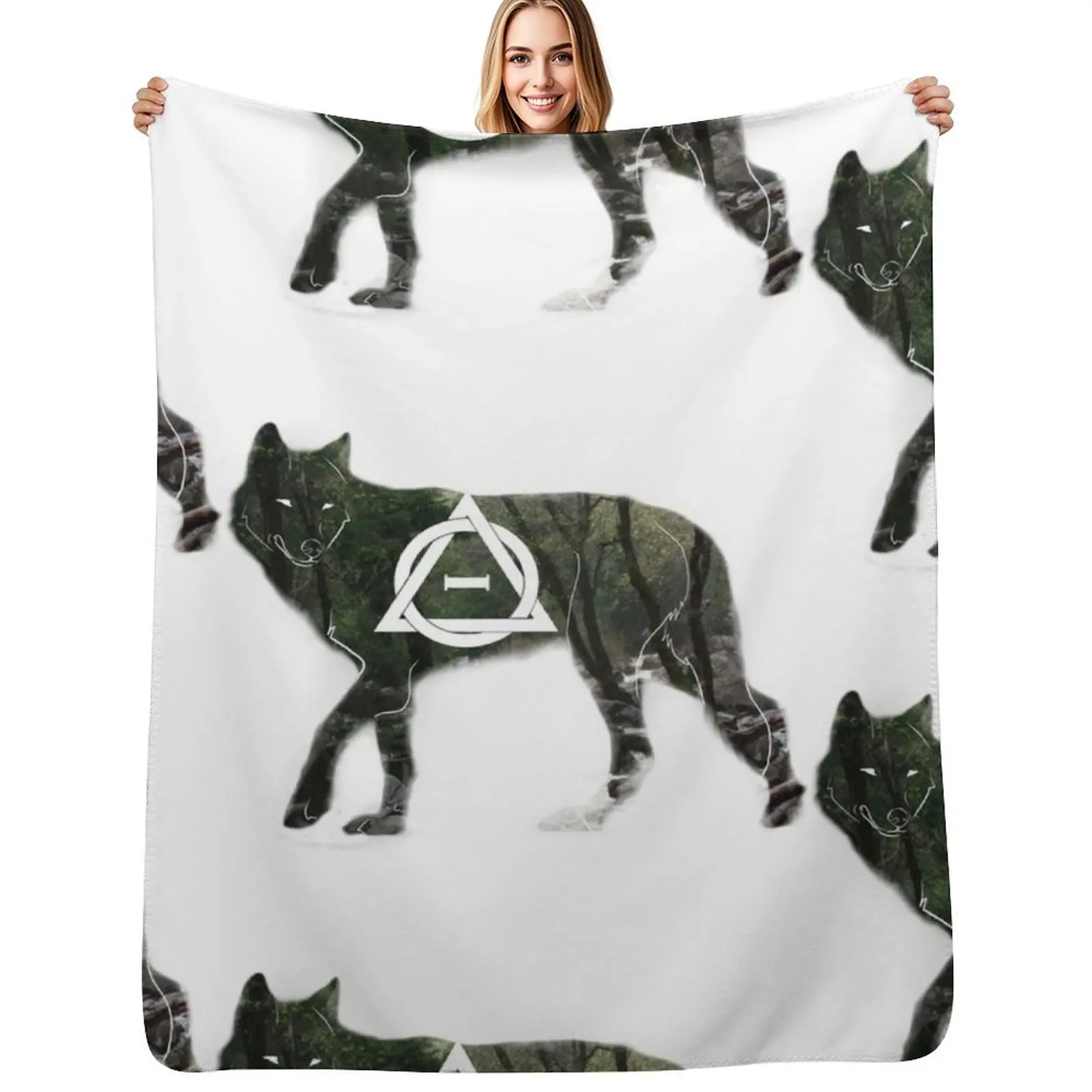 Otherkin - Wolf Therian Throw Blanket Blankets Sofas Of Decoration Furrys Sofa Quilt Summer Beautifuls sofa bed Blankets