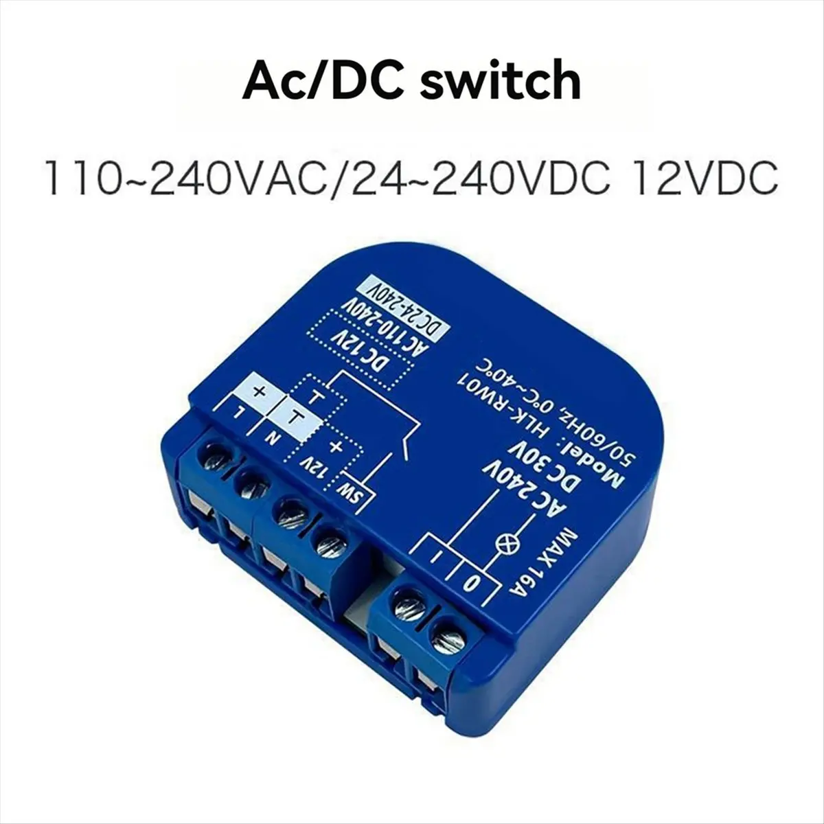 HAPPYDAY~ Smart Home Relay Switch AC110-240V Single Channel with Remote Control Compatible with APP &