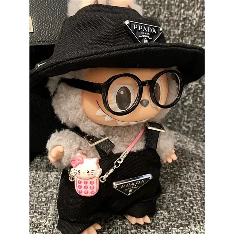 

For 17 Cm Labubu Mini Doll DIY Clothing Outfit Hat Bag Clothes Shoes Labubu II Doll Accessories Sitting Party Game Toys