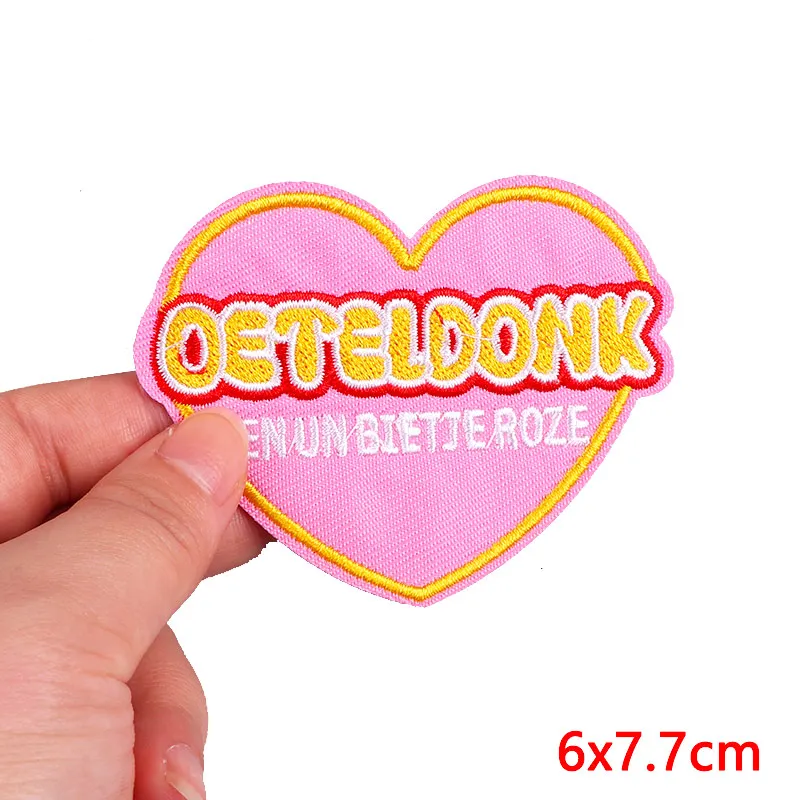 Niederlande Oeteldonk Emblem bestickte Patches für Kleidung Karneval Emblem Eisen auf Patches auf Kleidung Zubehör Applikation DIY – Detail 17