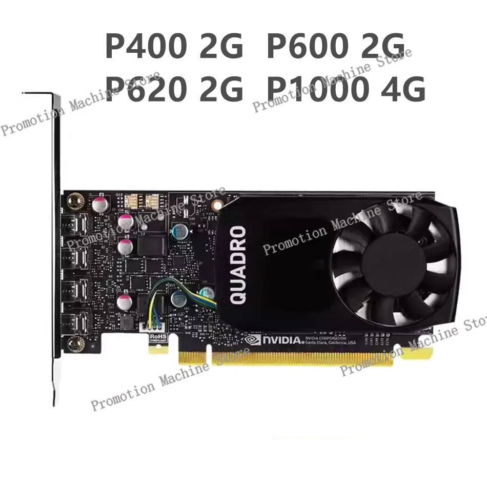 

Original For NVIDIA Quadro P400 P600 P620 2GB P1000 4G GDDR5 PCI Express 3.0 x16 Mini DP Professional Graphics Card 100% Tested