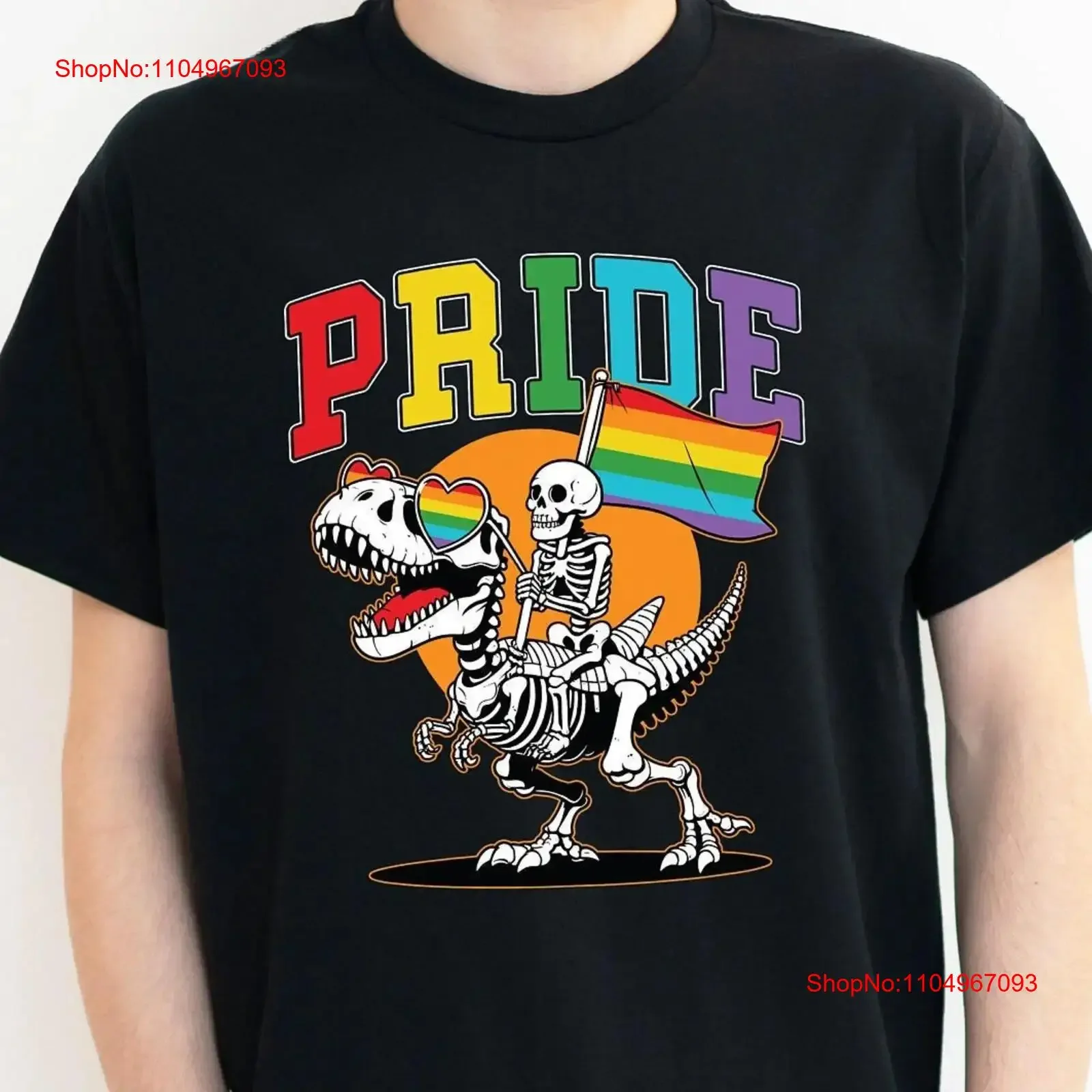 

LGBTQ T Shirt Pride Gay Retro Diosaur Rainbow Month Equality Lesbian Fashion Transgender s Couple vintage Washed homme fashion