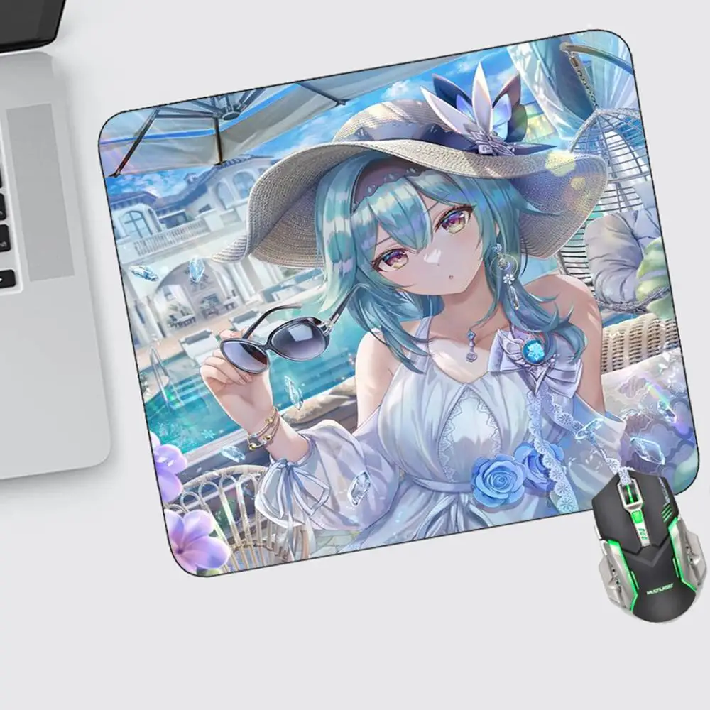 

Genshin Impact Mouse Pad Small Gaming Accessories Keyboard Computer Offices Desk Mat Pc Gamer Non-slip Rubber Mousepad