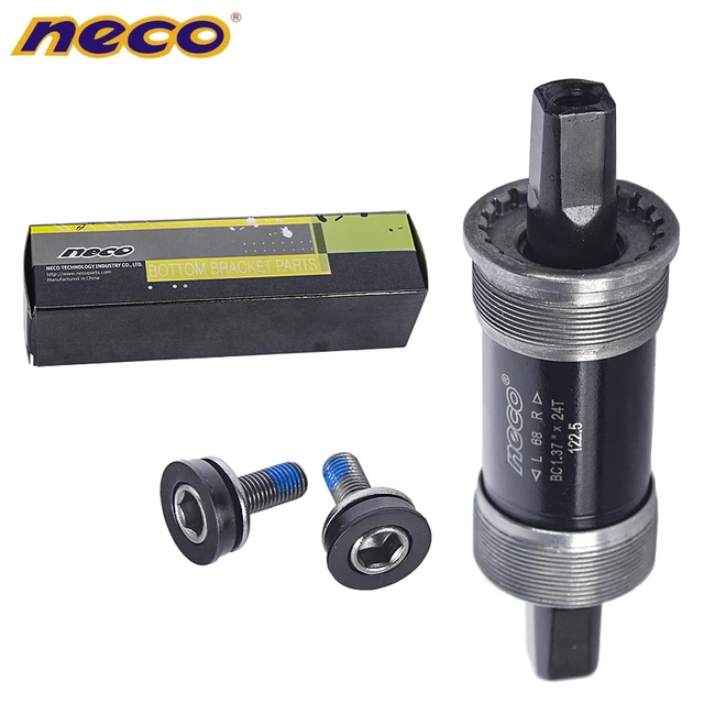 Neco-Bike Bottom Bracket, Square Hole, 68mm, Axis BB, MTB, 110.5, 113, 115,  118, 120, 121.5, 122.5, 124.5 - AliExpress