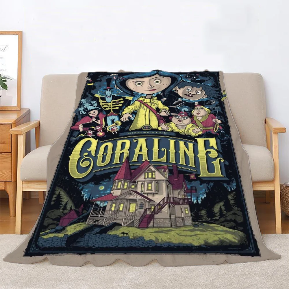 Coraline Soft Blanket Bed Throw Blankets Cobija Interior for Home Bed Blanket 150cm X 200cm Luxury Blankets Sofa Decoration Knee