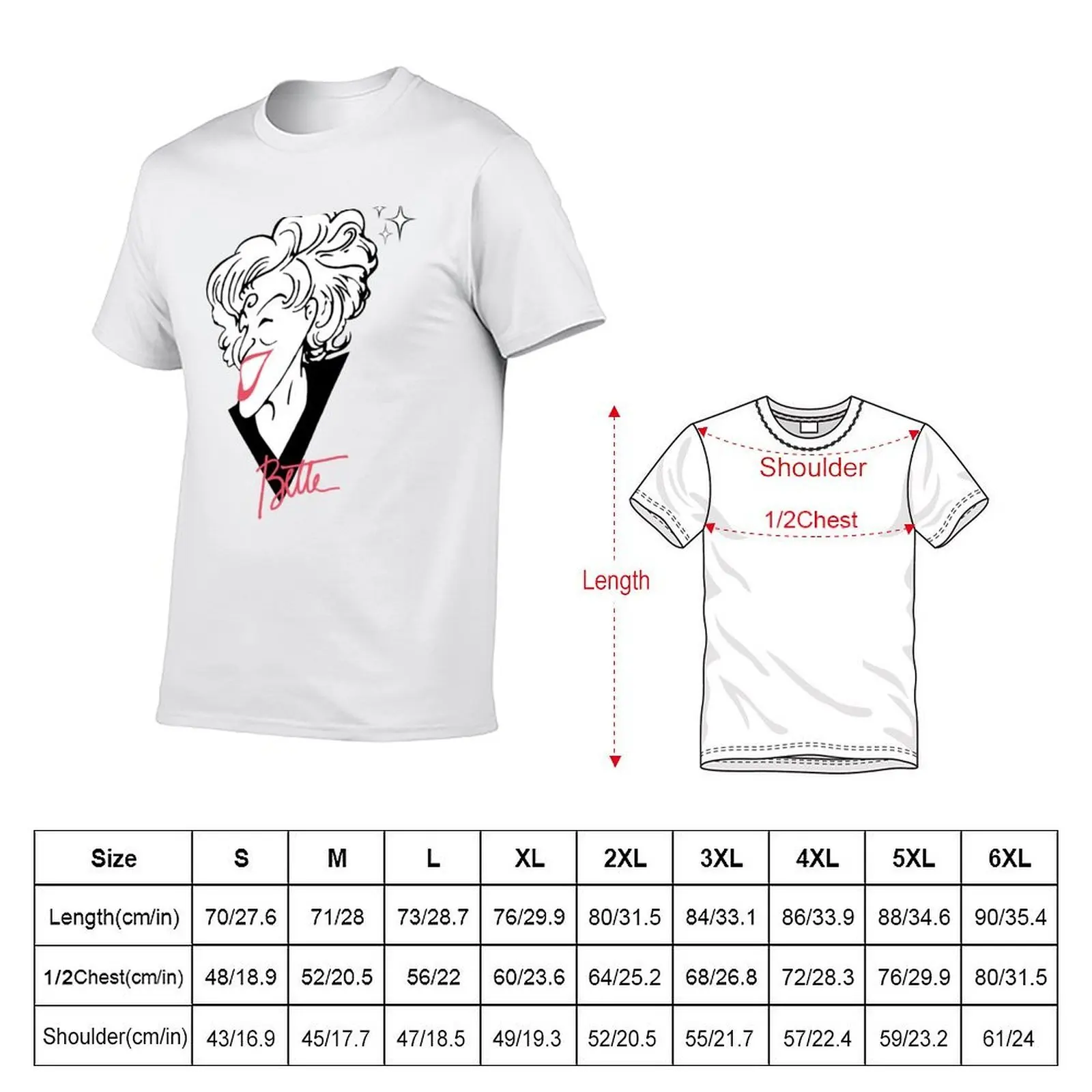 The Divine Miss MBette Midler Drawing (Black _amp_ Bush) T-Shirt funny t shirts dark humor man graphic t shirt T-Shirt