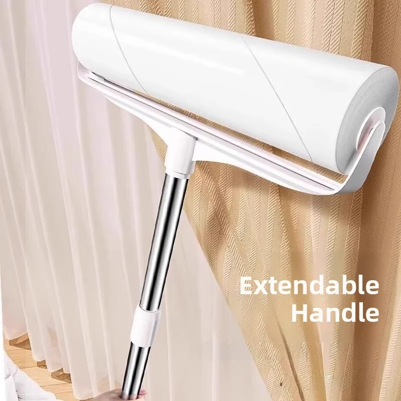 

Long Handle Rolling Stiy Hair Remover Bru Bed Dust Collector Tear Paper Hair Absorbing Tool Household Cleaning Tool
