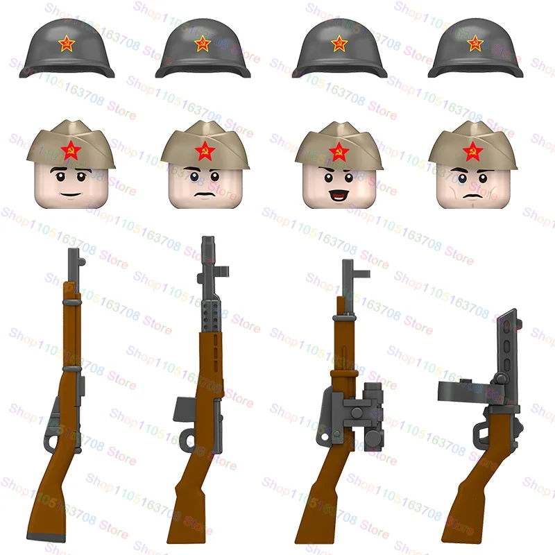 Blocos de construção militares soldados modelo de ação N661-N682 figuras conjunto com acessórios brinquedos do exército coleção crianças presentes