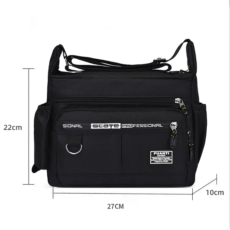 Wodoodporne torby typu Crossbody dla mężczyzn torebki męskie nylonowe torby na ramię Boy Messenger Bags Business Travel pakiet zawiesi torebka