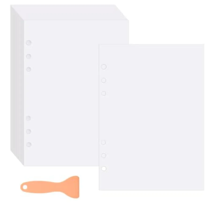 80 Sheets Blank Release Paper Binder Refills for Sticker Book Collecting Album, Double-Sided Reusable Sticker Paper Binder Inse