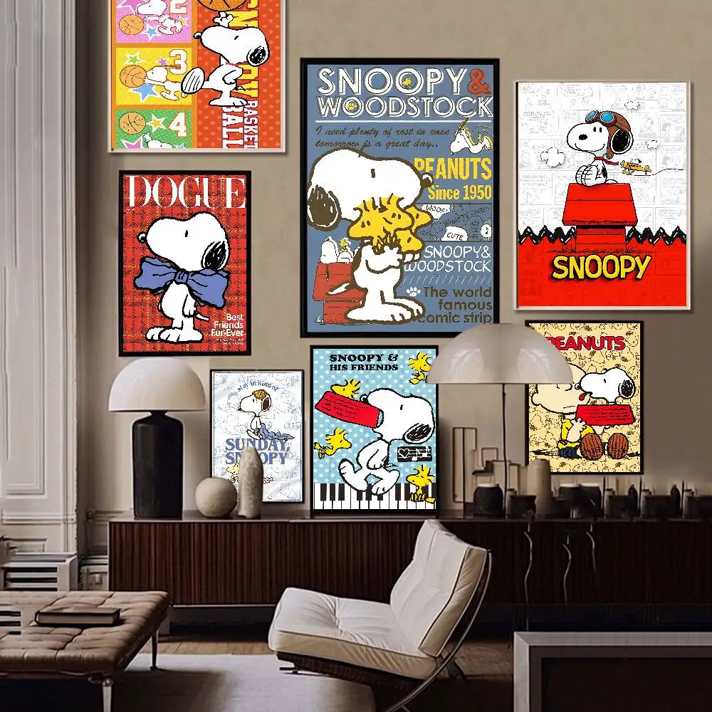 S-Snoopy Anime Good Quality Prints and Posters Whitepaper Prints Posters Artwork Wall Decor