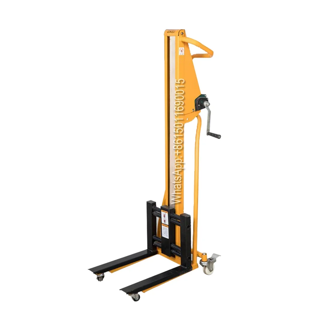 Small Portable Lift Truck Hand-crank Stacker Manual Lift Forklift Light Small Forklift