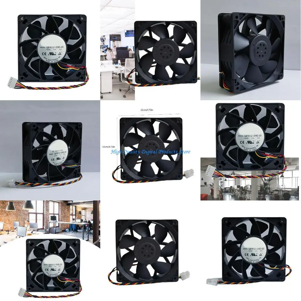 

U2JE QFR1212HE-00 12cm 12V 120X120X38mm Air Circulation Work Stations Cabinets