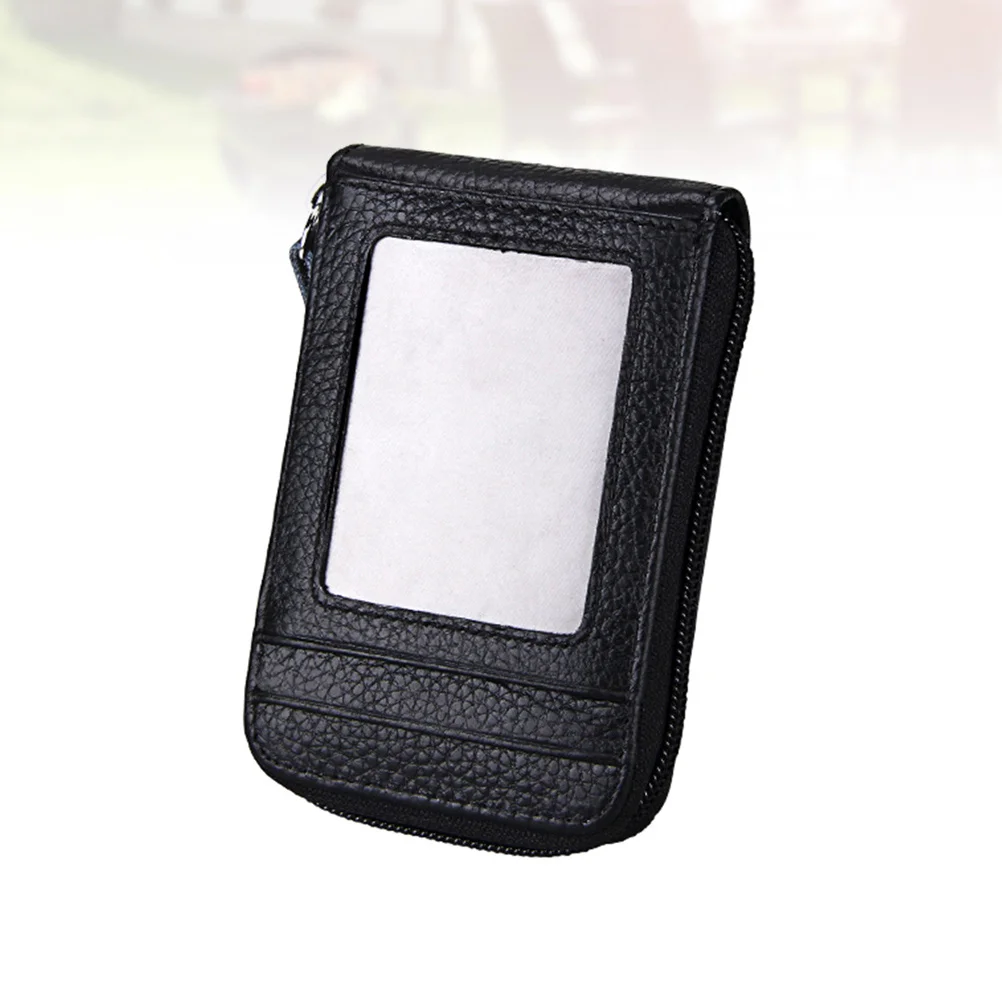 

Bag Rfid Anti-Theft Card Holder Multi Slots Lightweight Sturdy Business Credit Bus Pass Organizer for Women Black