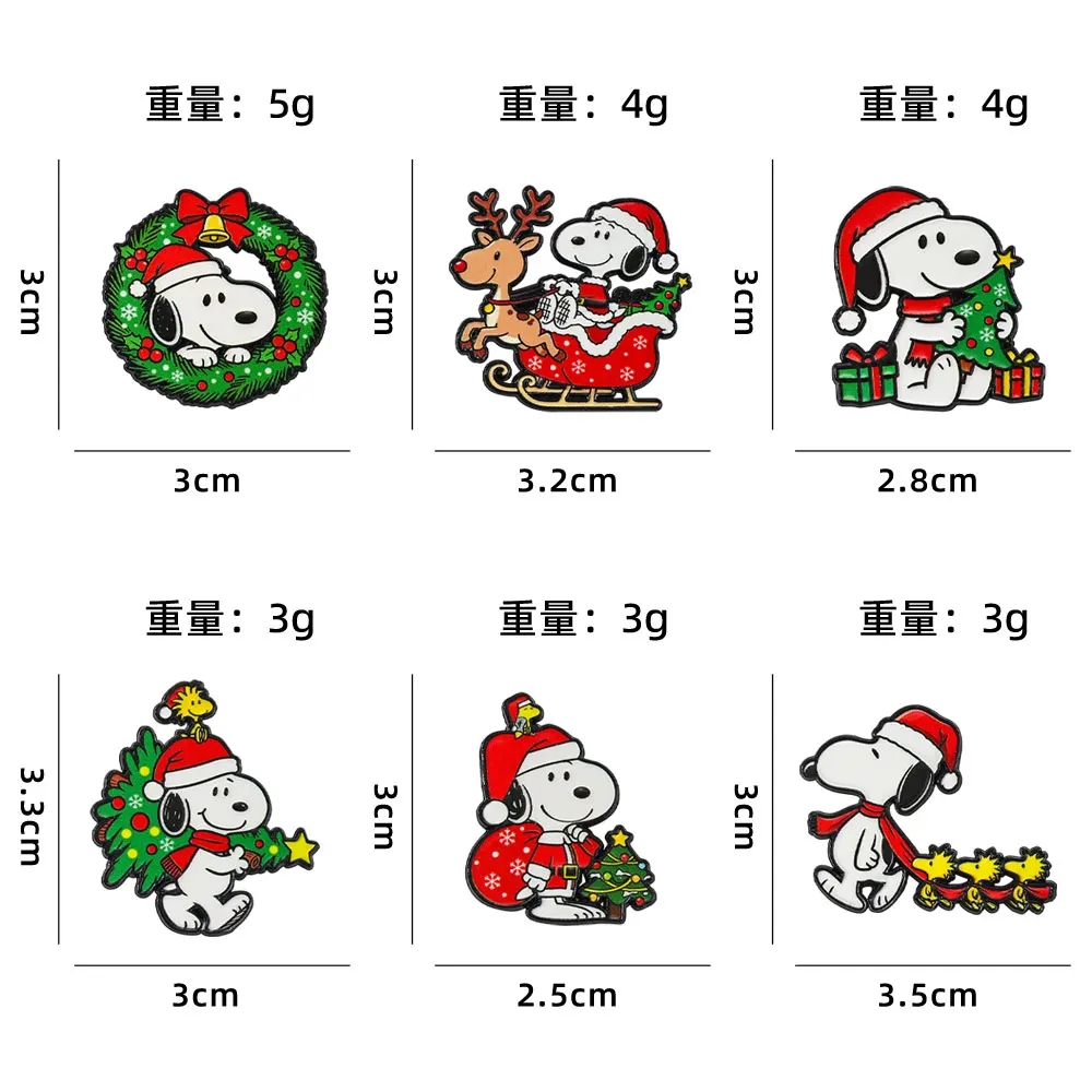 10 Stück Weihnachts-Cartoon-Welpen-Anstecknadeln-Set, niedliche Hunde-Broschen für die Feiertage, dekorative Ansteckabzeichen für Kleidung und Accessoires – Detail 8