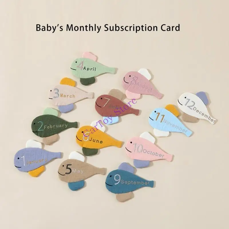 

634F Neworns Toy Toy Monthly Letters Card Card Baby Photography Props на первый день рождения и 100 дней празднования