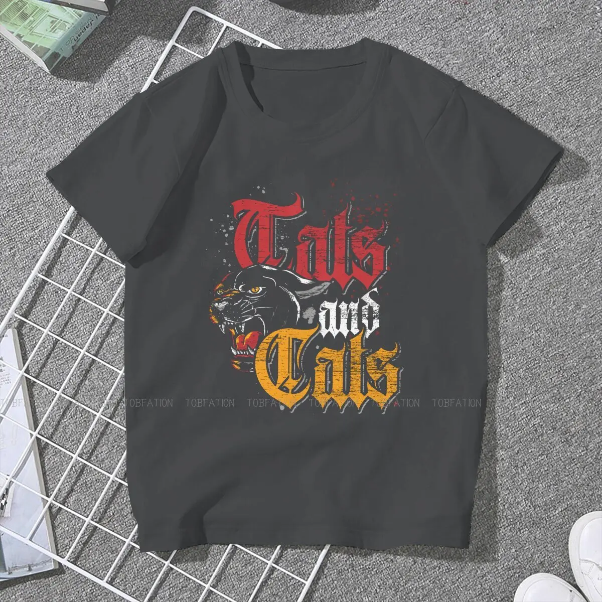 Tattoo Style Girls T Shirt Tattoos and Cats Grunge Female Tops Harajuku Kawaii Tees Ladies 4XL Oversized Tshirt