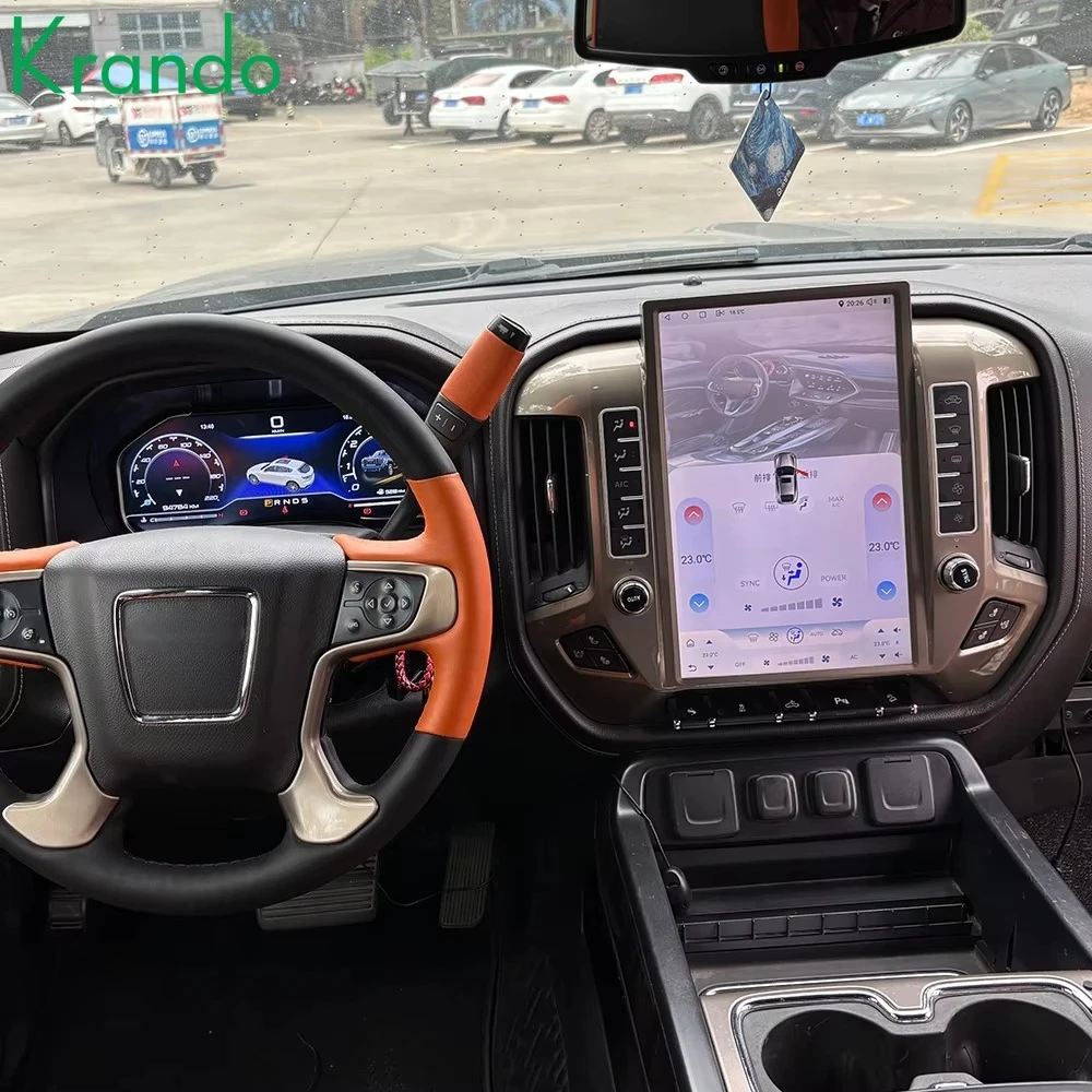 Cruscotto LCD Krando da 12,3 pollici per Silverado GMC Sierra 2013-2020 Pannello strumenti per cabina di pilotaggio virtuale a cluster digitale per auto