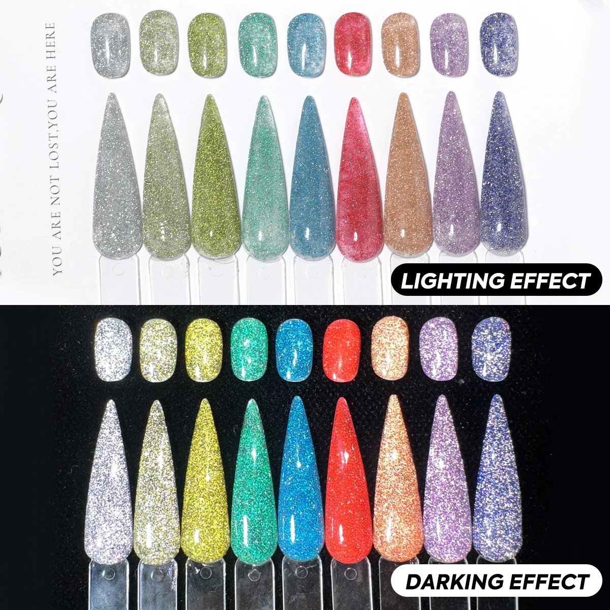 Neunfarbiges Diamant-Nagelgel, Geeignet für DIY-Nägel, Salon und Nageldesign – Detail 21