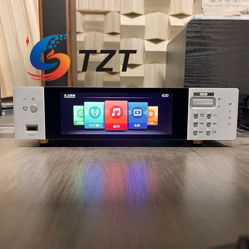 

TZT White Standard Version P80 HiFi Digital Lossless Audio Player Decoder 2-IN-1 Dual Core ES9068AS DAC with 4xAD827 Op Amp