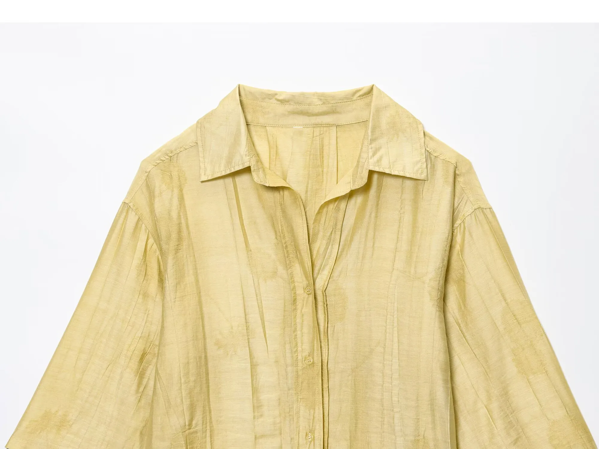 Myst & za2025 verão novas chegadas feminino casual chique jacquard solto camisa superior + jacquard casual calças retas conjunto