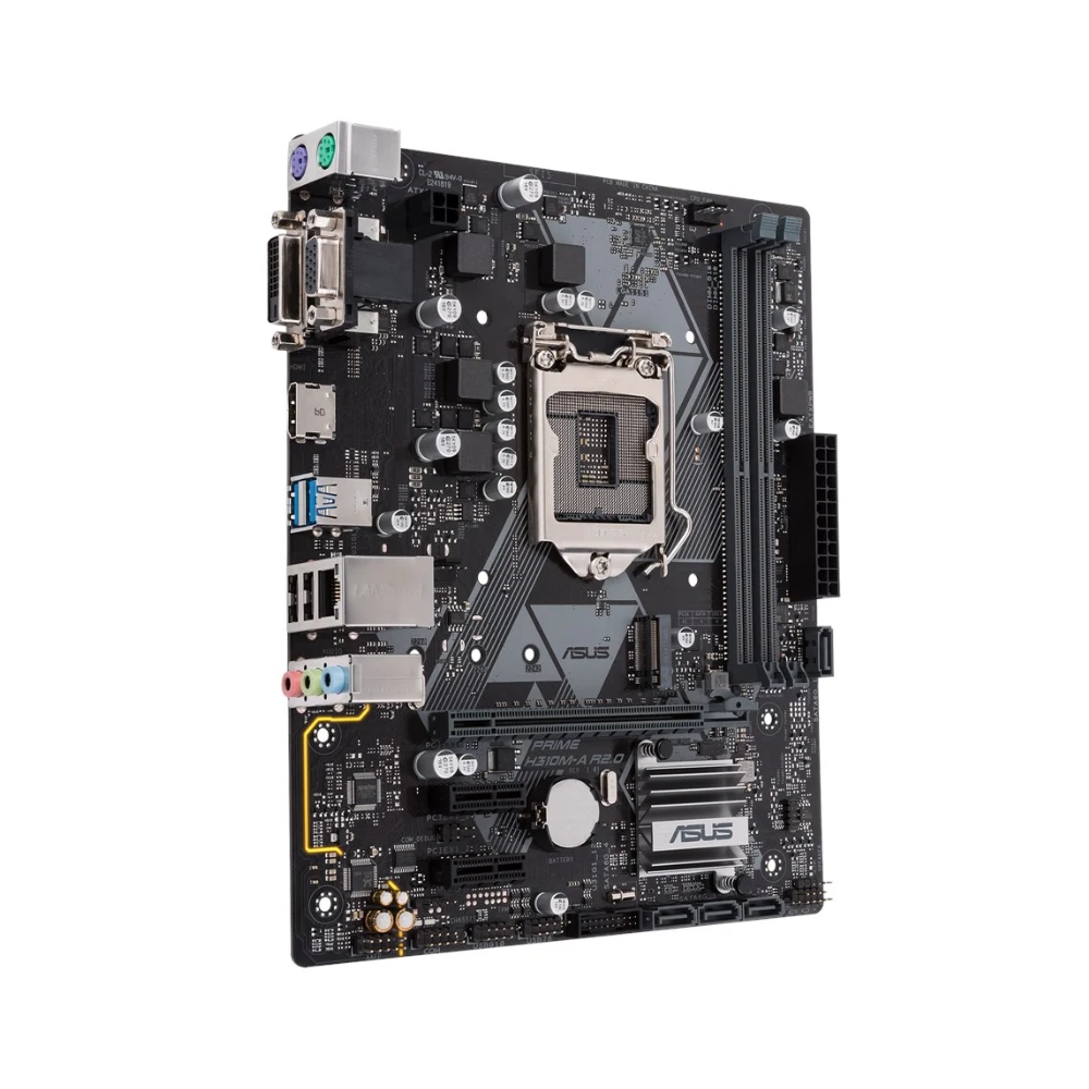 ASUS Motherboard, PRIME H310M-A R2.0, H310 Chipset, LGA1151 Socket for 8th 9th Gen Core CPU, 8100 9100 8300 9300 8500 9400 9500