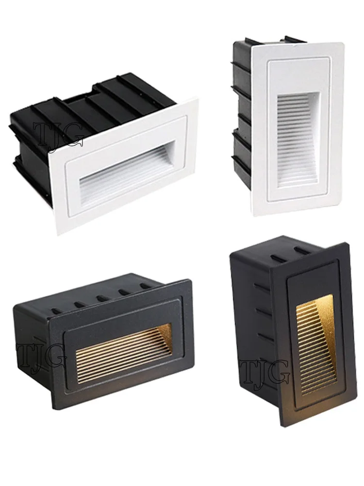 3W 5W 10W LED Applique Murale Dimmalbe Aluminium Escalier lumière Encastré LED Étape Lampe atoway Mur Coin Lampes AC85-265V Applique DC12