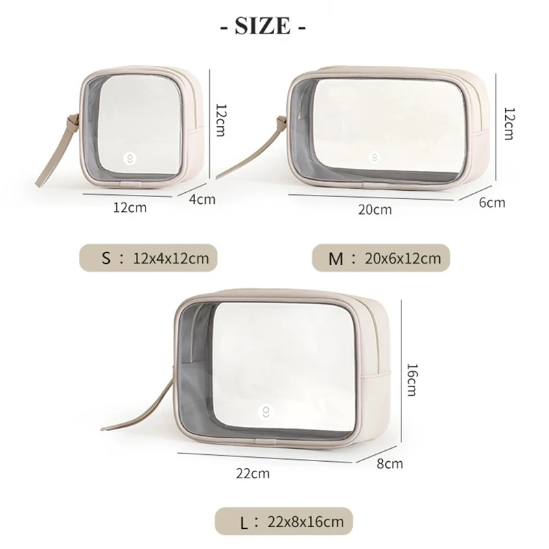 Transparent Wash Bag Makeup Organizer Clear Waterproof Bag Travelling Accesories Portable Toiletry Bag Travel Storage Mini Pouch