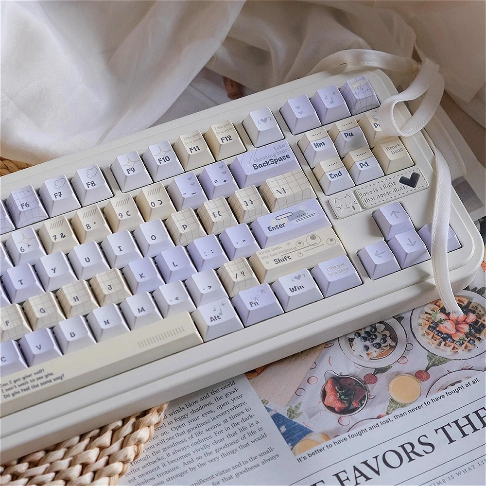 

Upgraded PBT Keycap Set 132 Keys Cherry Profile 1.7mm Thick for Mechanical Gaming Keyboard