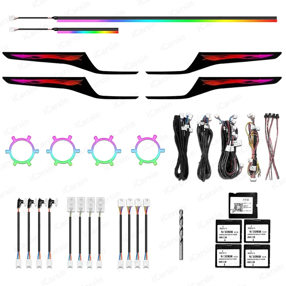 

Обновление 256 цветов, светодиодное освещение салона автомобиля Symphony для Ford Focus 2018-2025, аксессуары для атмосферных полос