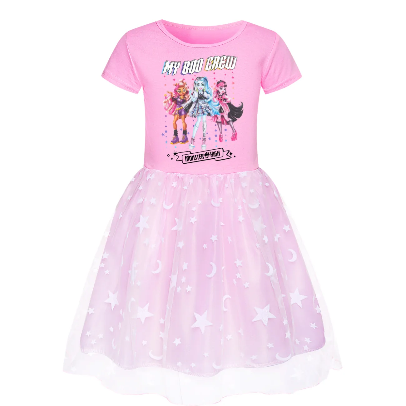 Summer Monster High Kids Clothes Girls Cartoon Casual Party Dresses Girl Princess Dress Wedding Vestidos