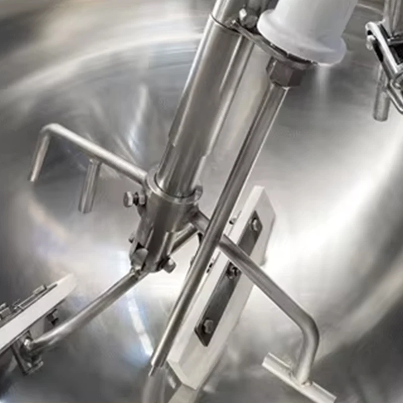 Commercial Electric Heating Cooker Pot Jacketed Cooking Kettle with Mixer for Food