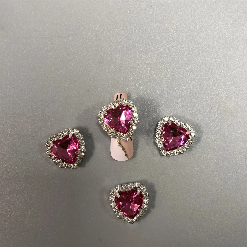 

10Pcs Kawaii 3D Nail Art Pink Kitty Cat Shaped Nail Art Charm Crystal Rhinestone Gem Big Decoration Luxury Manicure Accessories