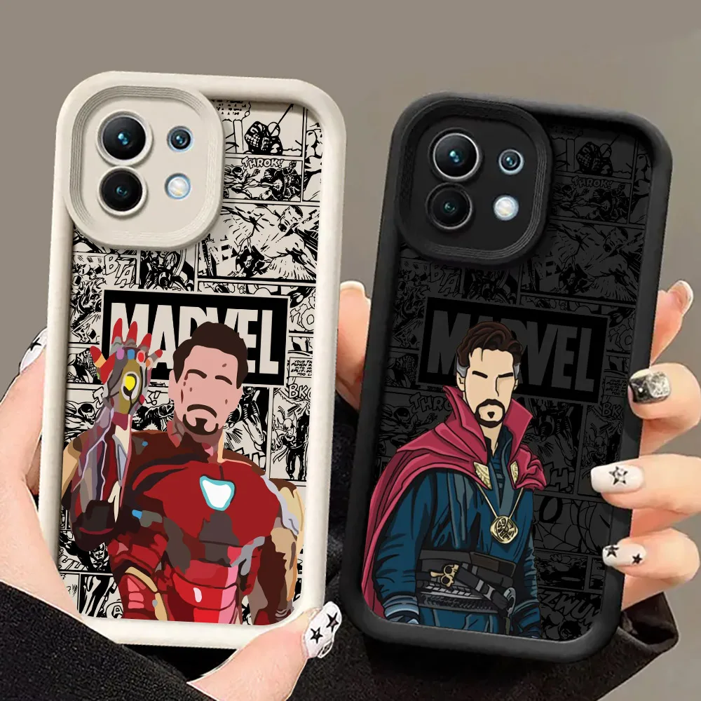 Ironman Doctor Strange Phone Cases For Xiaomi 14T 14 13T Pro 12 13 11 Lite POCO F3 F5 X3 X5 X6 M5s M6 Pro Cover Marvel Faceless