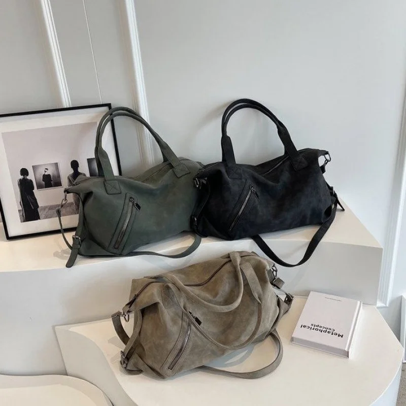 

Vintage Simple Casual Crossbody Bag With Stylish Letter Logo High-End Minimalist Fashionable For Women Elegant Leather Tote