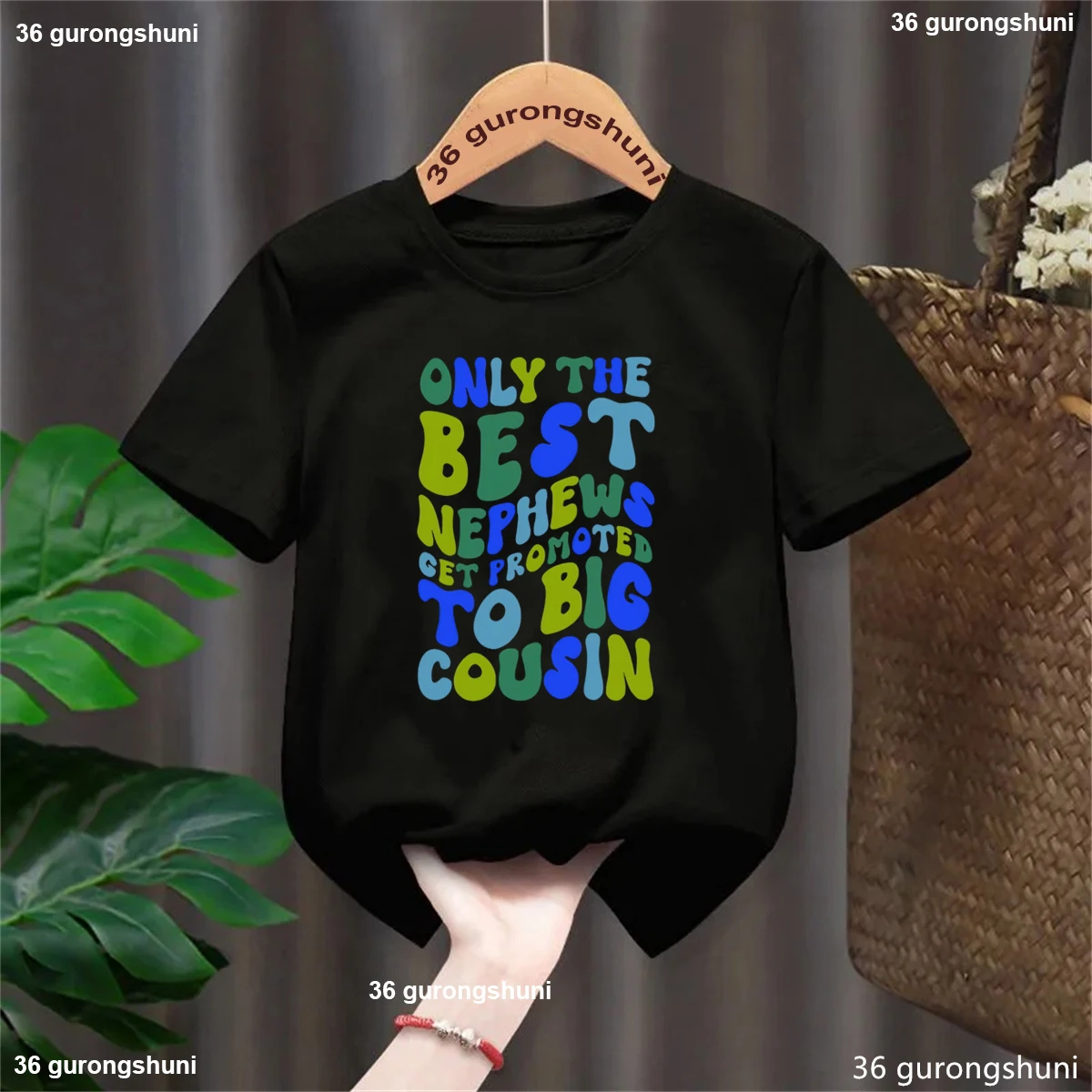 

Only The Best Nephews Get Promoted To Big Cousin Letter Printed T Shirt Boys Kawaii Kids Clothes Pregnancy Announcement Shirt