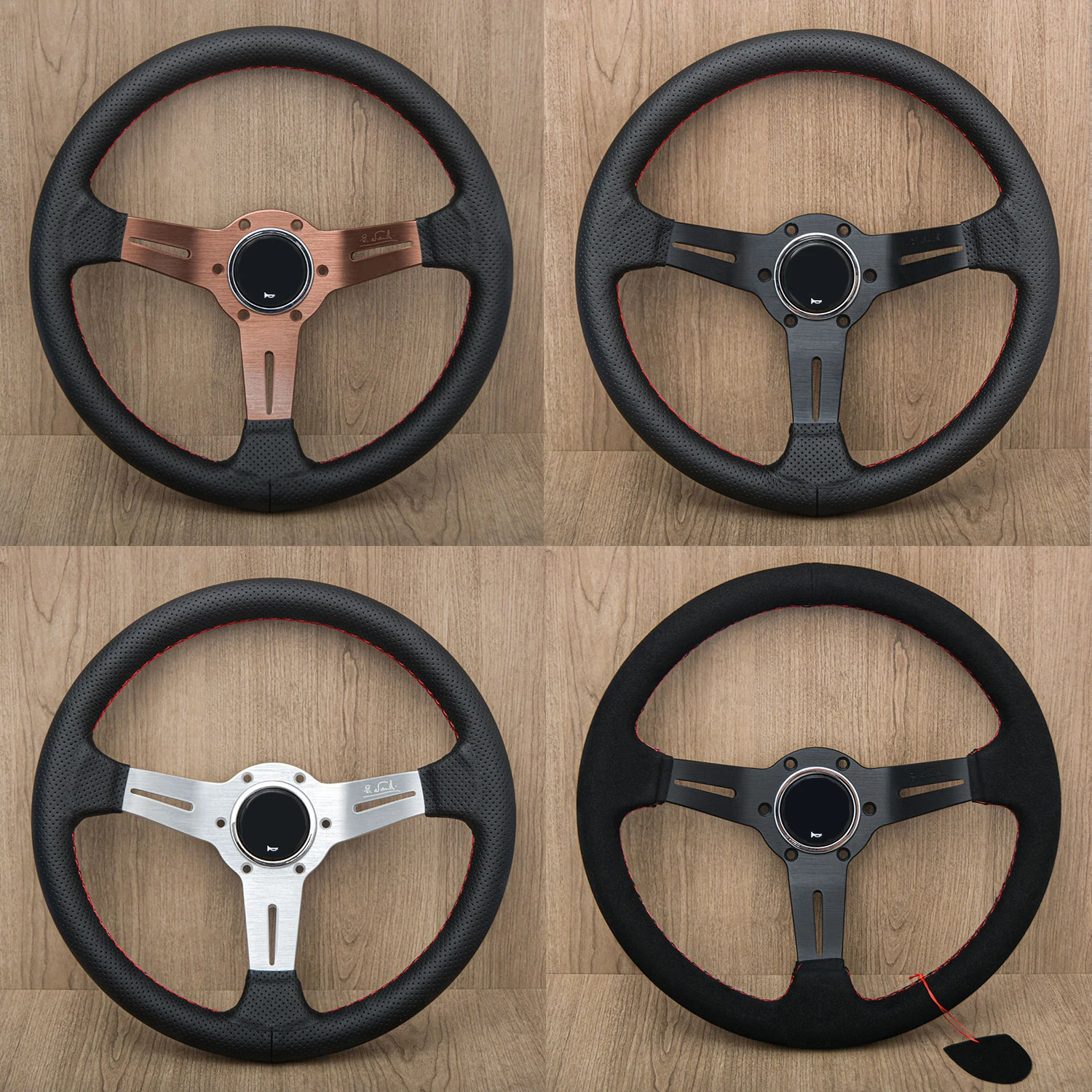 14 بوصة عجلات القيادة الرياضية للسباق العالمي عجلة القيادة الرياضية الانجراف الذرة العميقة PC-ST18