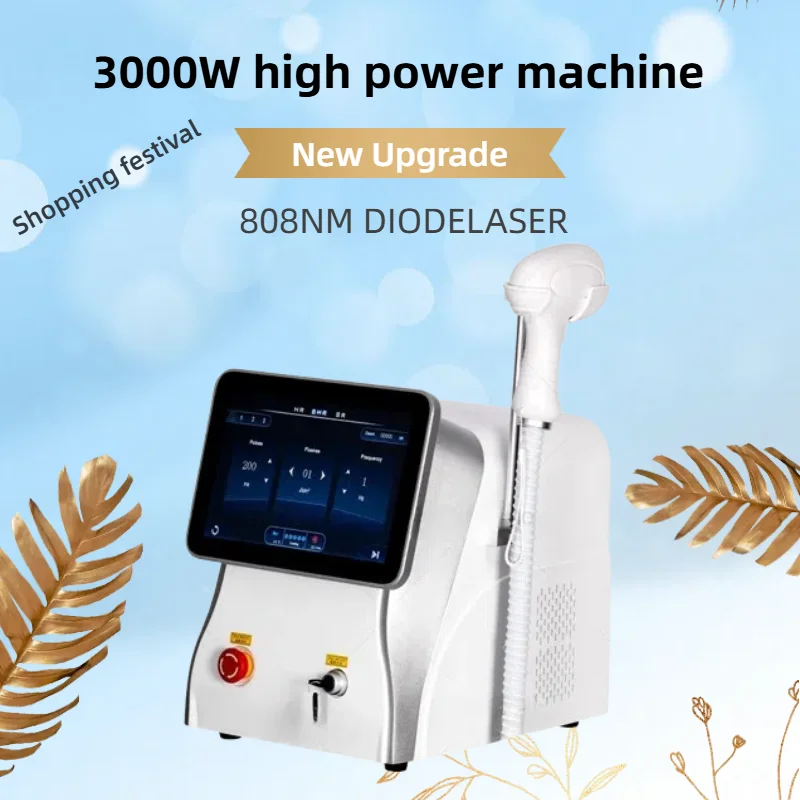 

2025 Portable 808 3wave Diode Laser Permanent Hair Remove Fast Depilation Painfree Follicle Penetration Skin Rejuvenation Device