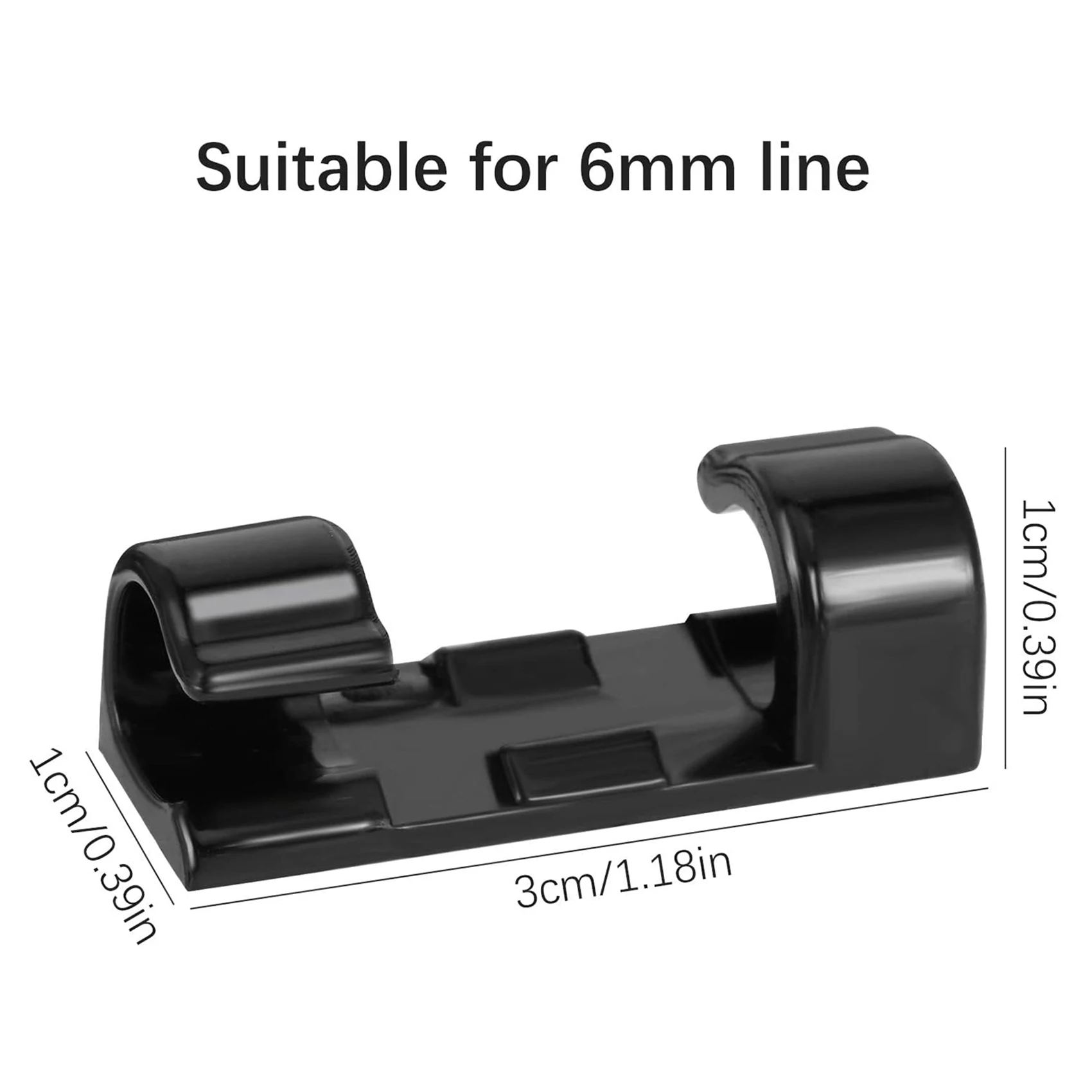 ABCA-100PCS Cable Clips Cable Tidy Wire Holder With Strong Self Adhesive Pads Plastic Cord Management Organiser