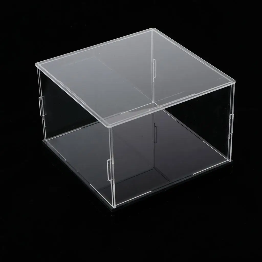 Clear Acrylic Display Box Dustproof Figures Toy Model Case 10x25x15cm