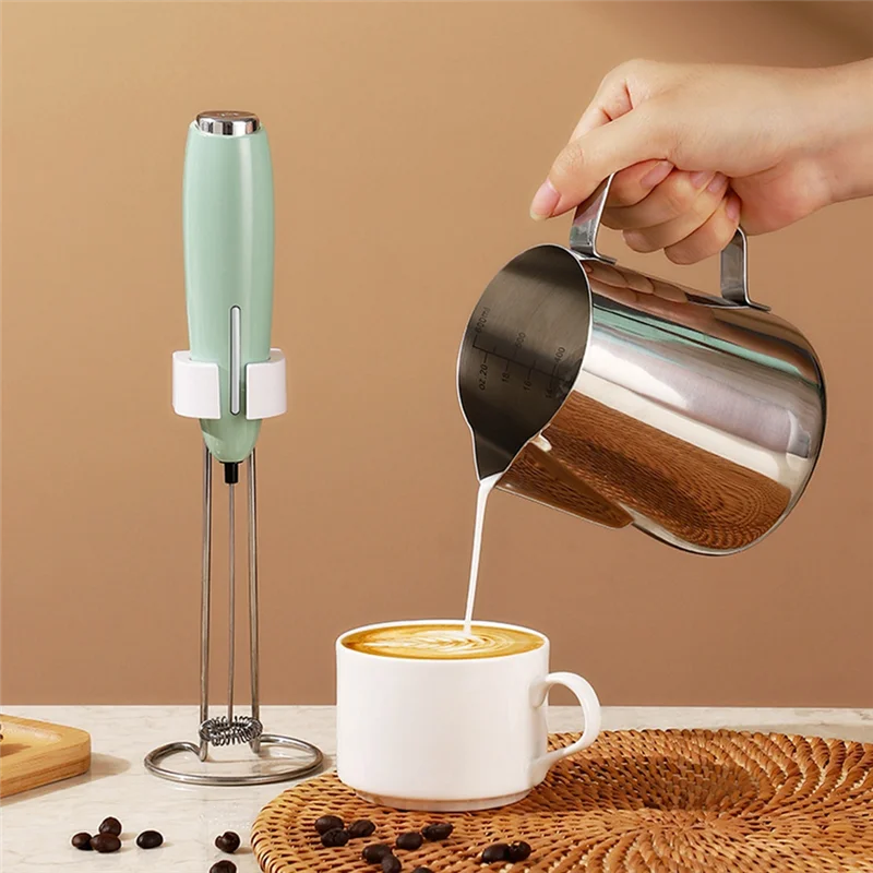 

M14K-Electric Milk Frother For Coffee Frother Handheld Foam Maker - Electric Milk Frother Handheld Egg Beater With Stand-B Durab